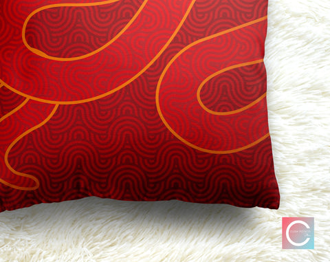 Year of the Snake Chinese New Year 2025 Decorative Pillow Throw Cover - Cush Potato Pillows