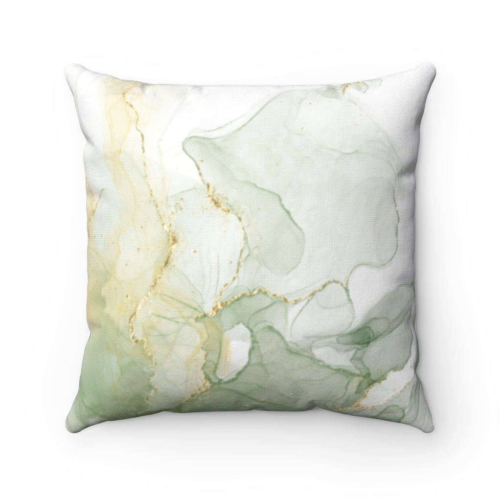Abstract Fog Jade Green Pillow Throw Cover with Insert - Cush Potato Pillows