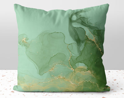 Abstract Fog Mint Green Pillow Throw Cover with Insert - Cush Potato Pillows