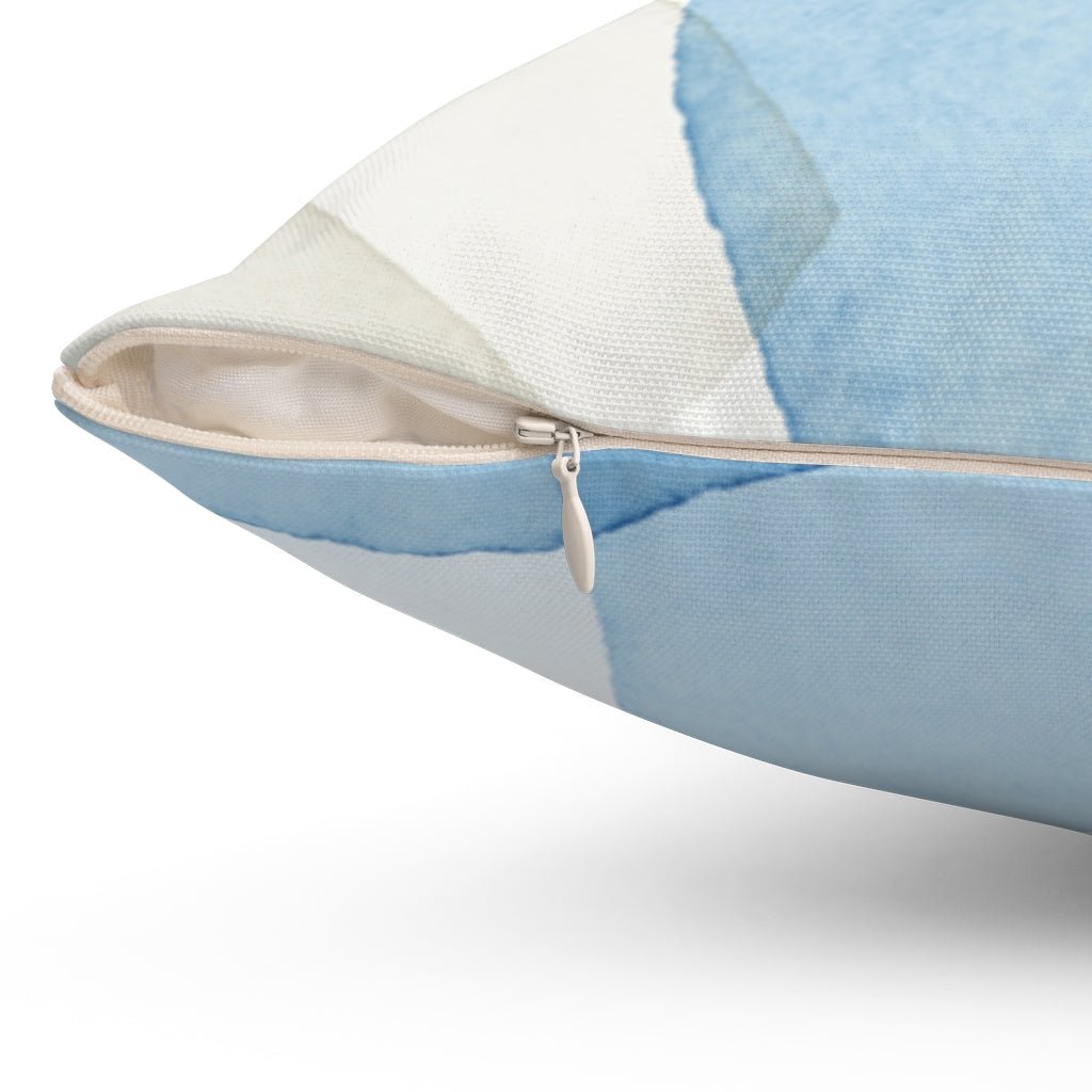 Abstract Shards of Blue Pillow Throw Cover with Insert - Cush Potato Pillows