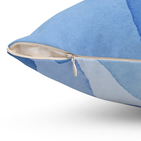 Abstract Shards of Blue Pillow Throw Cover with Insert - Cush Potato Pillows