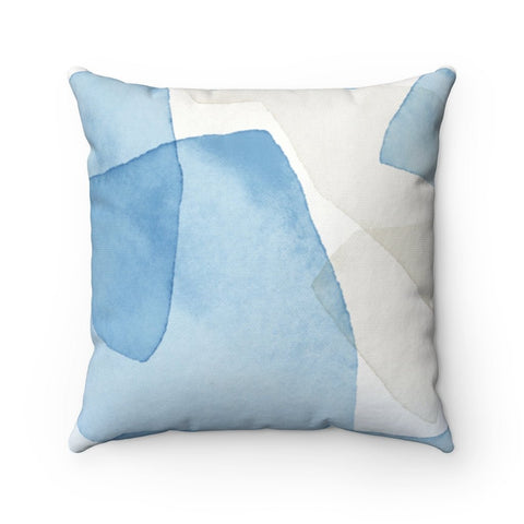 Abstract Shards of Blue Pillow Throw Cover with Insert - Cush Potato Pillows