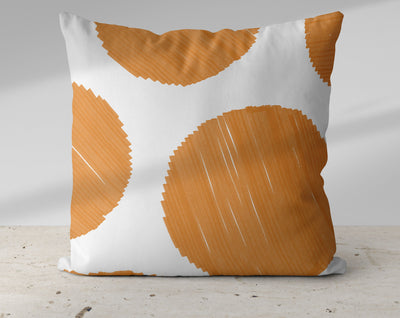 Autumn Orange Big Particle Dots Watercolor Pillow Throw - Cush Potato Pillows