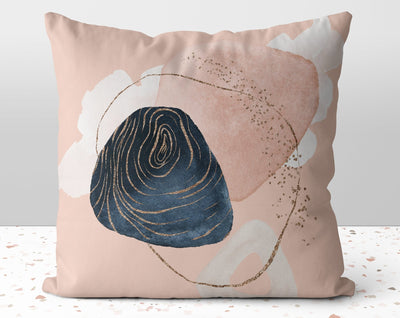 Chic Glam Circular Shapes Pink Pillow Throw Cover with Insert - Cush Potato Pillows