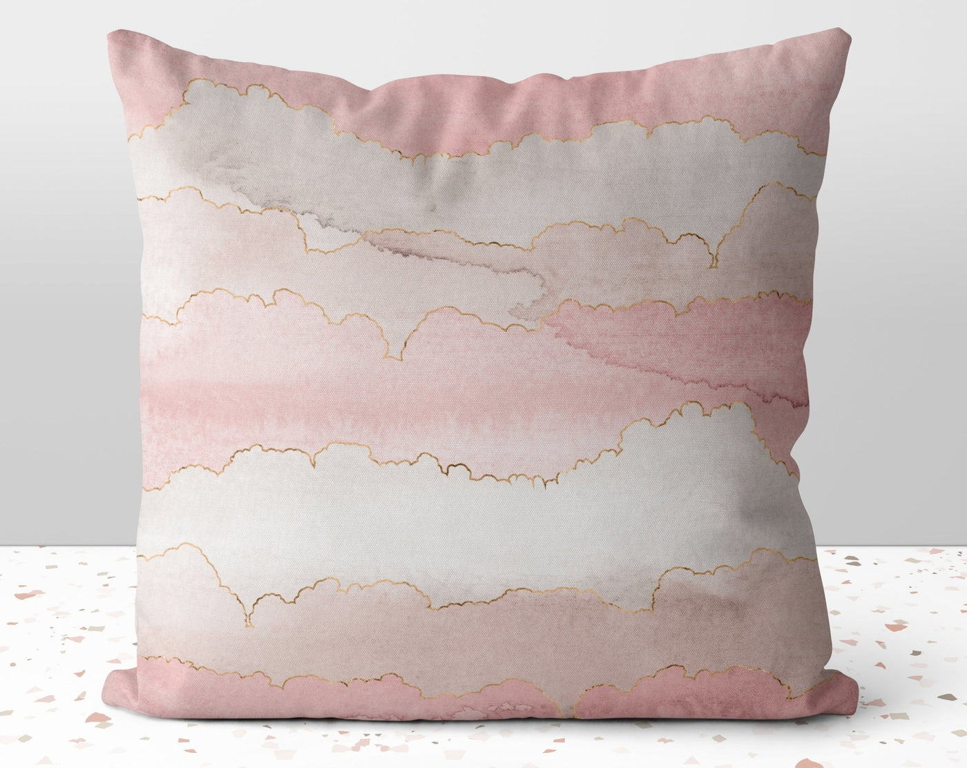Chic + Glam Sky Clouds Pink Pillow Throw Cover