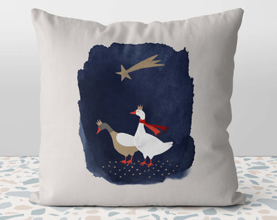 Christmas Festive Reindeer Pillow Throw Cover with Insert - Cush Potato Pillows