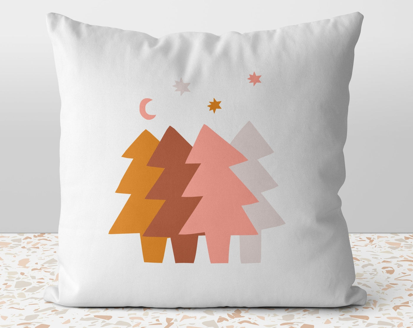 Christmas Festive Trees Pillow Throw Cover