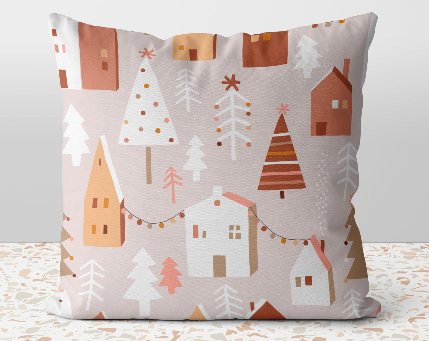 Christmas Town Pillow Throw Cover