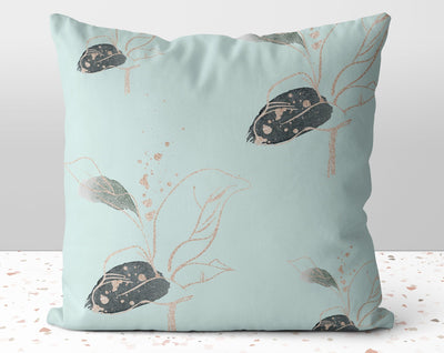 Elegant Glam Eucalyptus Mint Green Pillow Throw Cover
