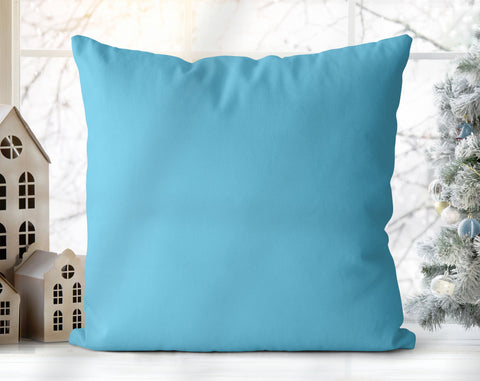 Enchanted Snowflakes Winter Christmas Blue Pillow Throw - Cush Potato Pillows