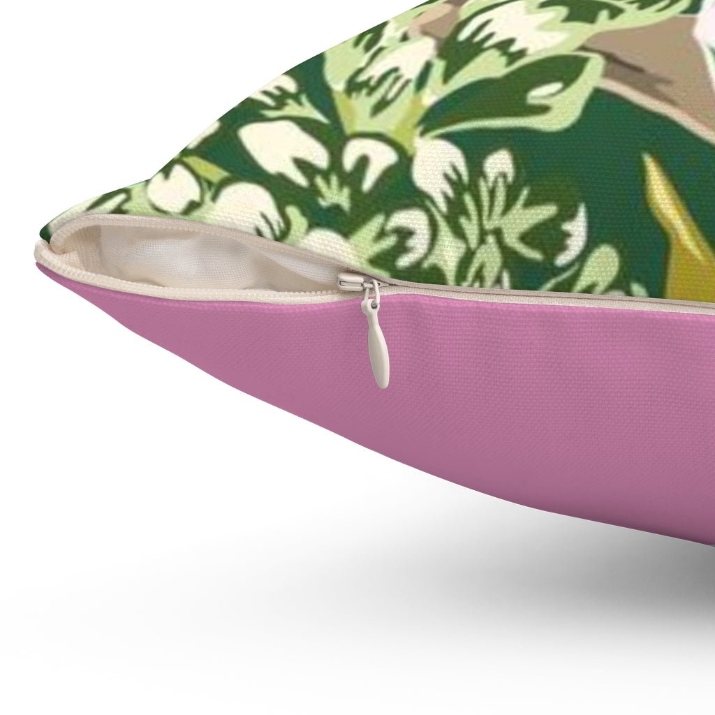 Exclusive Floral Green and Pink Thibaut Inspired Pillow Throw Cover