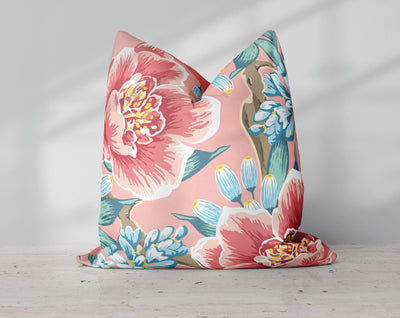 Exclusive Floral Pink Thibaut Inspired Pillow Throw Cover