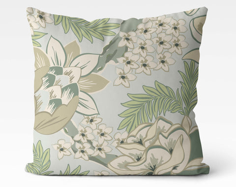 Exclusive Green Thibaut Honshu Robin's Egg Inspired Chinoiserie Pillow Throw Cover with Insert - Cush Potato Pillows