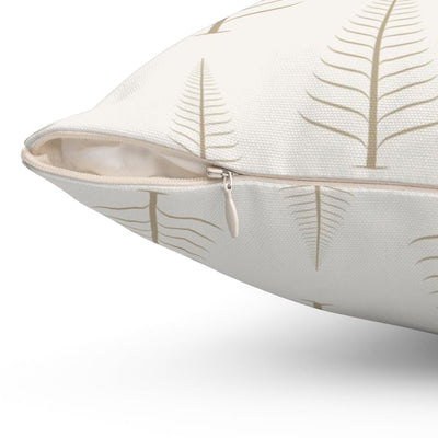 Gentle Winter Christmas Trees Desert Beige Off-White Cream Pillow Throw - Cush Potato Pillows