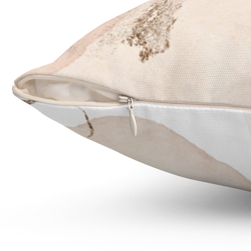 Glam Abstract Cream Beige Neutrals Pillow Throw Cover with Insert - Cush Potato Pillows