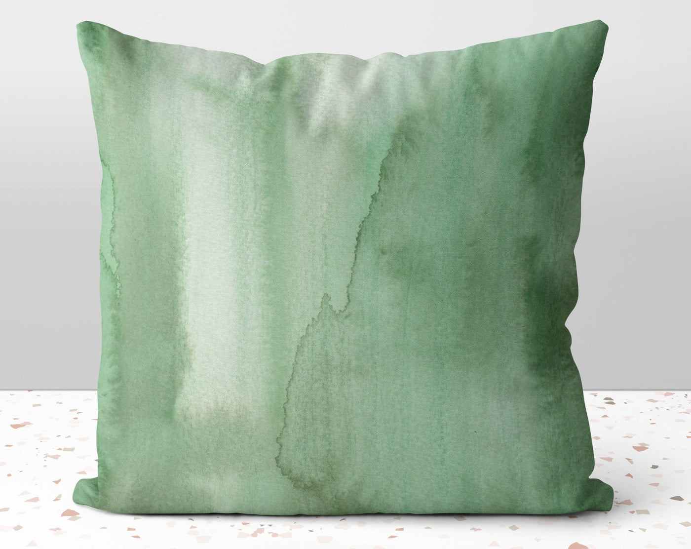 Glam Green Strokes Pillow Throw Cover with Insert - Cush Potato Pillows