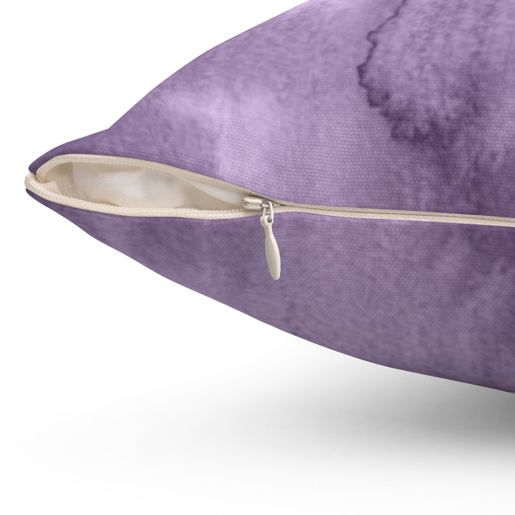 Glam Purple Strokes Square Pillow with Cover Throw with Insert - Cush Potato Pillows