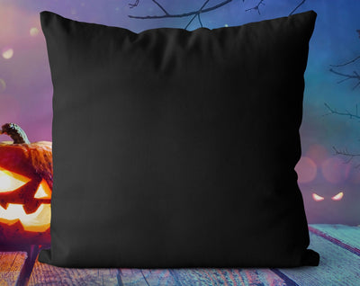 Halloween Vampire Ghost Trick or Treat Orange Red Square Pillow Cover Throw with Insert - Cush Potato Pillows