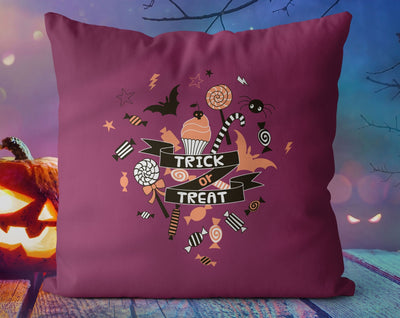 Halloween Witch Purple Pillow Throw Cover with Insert - Cush Potato Pillows
