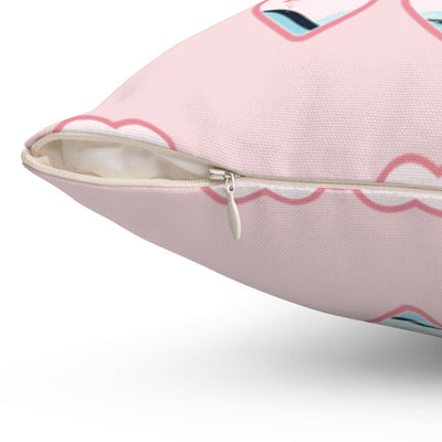 Heart Sunglasses Summer Fun Pink Pillow Throw Cover with Insert - Cush Potato Pillows