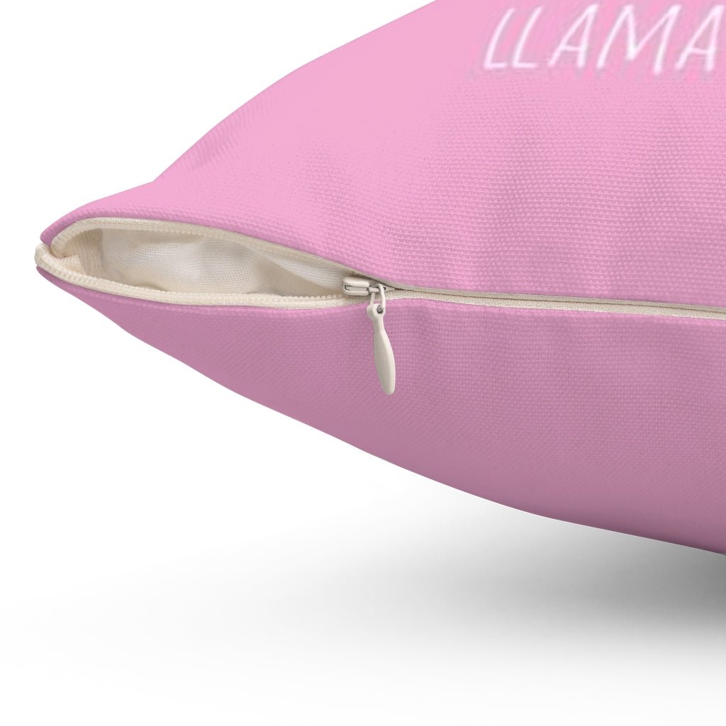 Kissing Llama Love Pink Fusia Square Pillow Cover Throw - Cush Potato Pillows
