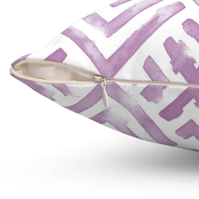 Lavender Purple Villa Watercolor Pillow Throw - Cush Potato Pillows