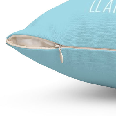 No Drama Llama Blue Pillow Throw Cover with Insert - Cush Potato Pillows