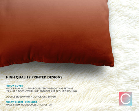 Ombre Autumn Brown Pillow Throw - Cush Potato Pillows