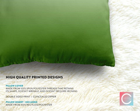 Ombre Cilantro Green Pillow Throw - Cush Potato Pillows