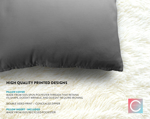 Ombre Minimalist Gray Pillow Throw - Cush Potato Pillows