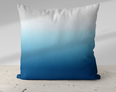 Ombre Ocean Blue Pillow Throw - Cush Potato Pillows