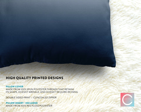 Ombre Royal Blue Pillow Throw - Cush Potato Pillows