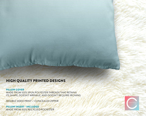 Ombre Spa Blue Pillow Throw - Cush Potato Pillows