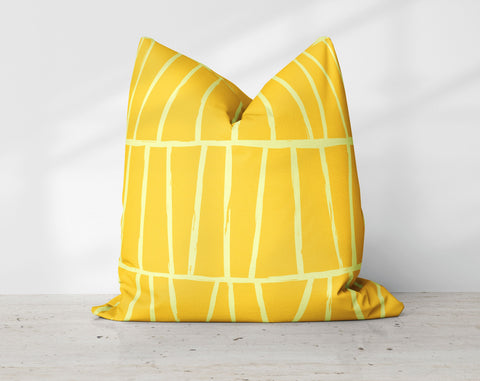Patchwork Mud Dandelion Yellow Decorative Pillow Throw Cover - Cush Potato Pillows