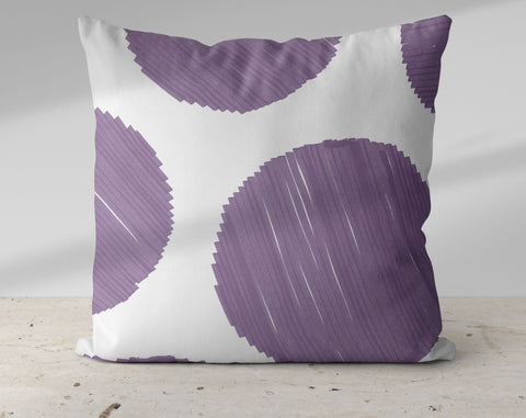 Popsicle Purple Lavender Big Particle Dots Watercolor Pillow Throw - Cush Potato Pillows