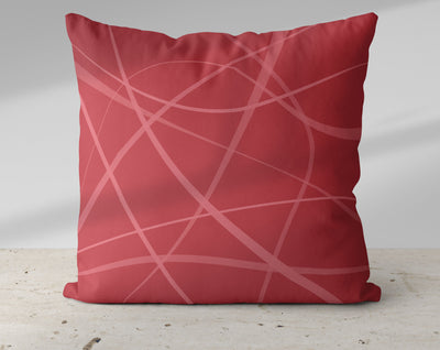 Secord Streams Crimson Red Pillow Throw - Cush Potato Pillows