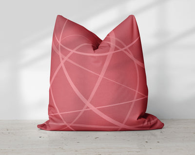 Secord Streams Crimson Red Pillow Throw - Cush Potato Pillows