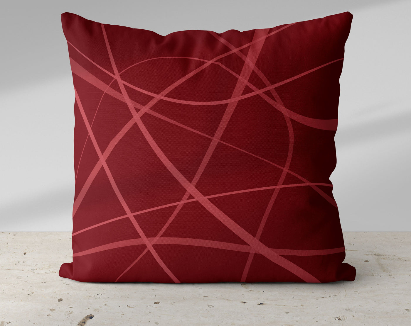 Secord Streams Merlot Red Pillow Throw - Cush Potato Pillows