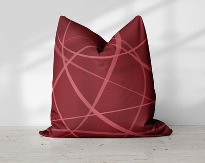 Secord Streams Merlot Red Pillow Throw - Cush Potato Pillows