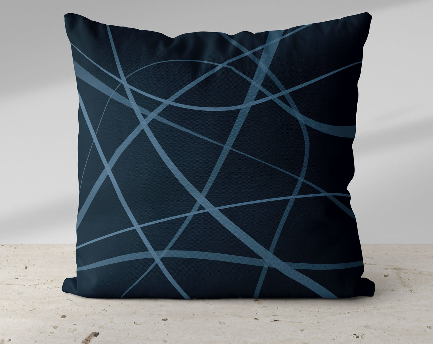Secord Streams Midnight Blue Pillow Throw - Cush Potato Pillows