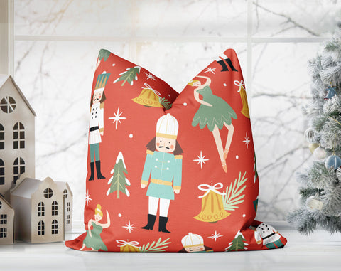 Seriously Silly Christmas Nutcracker Orange Pillow Throw - Cush Potato Pillows