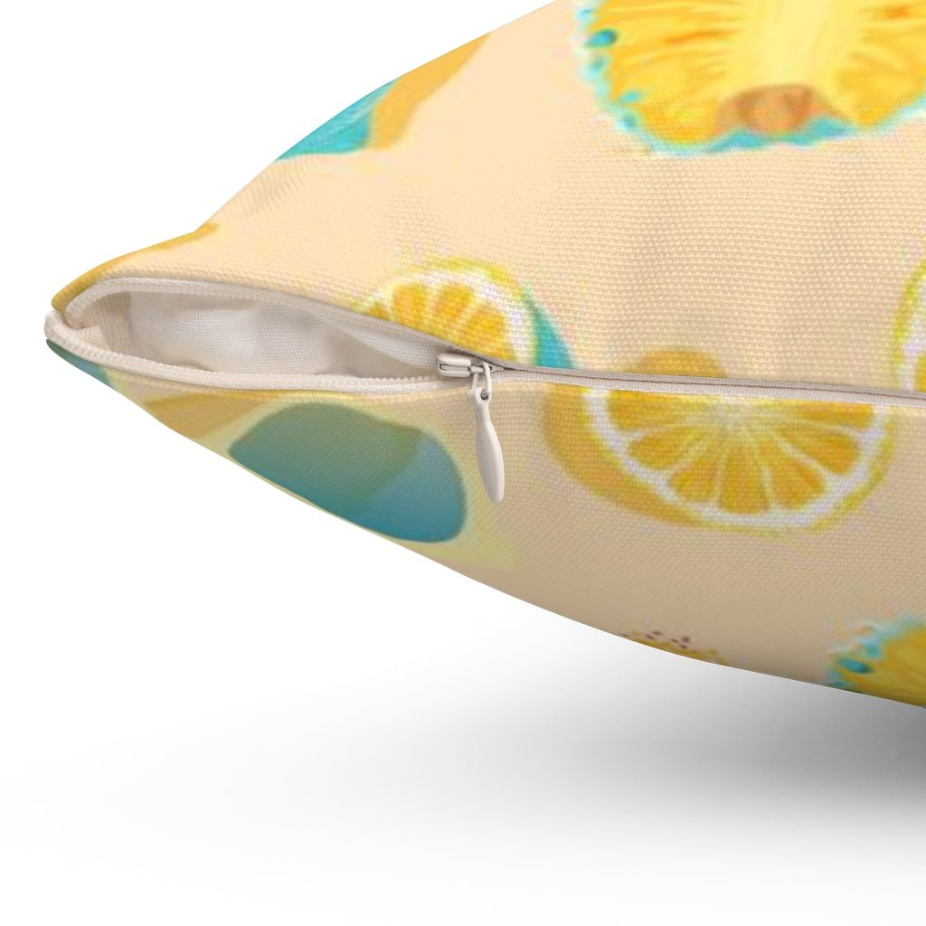 Summer Fun Pineapple Yellow Pillow Throw Cover with Insert - Cush Potato Pillows