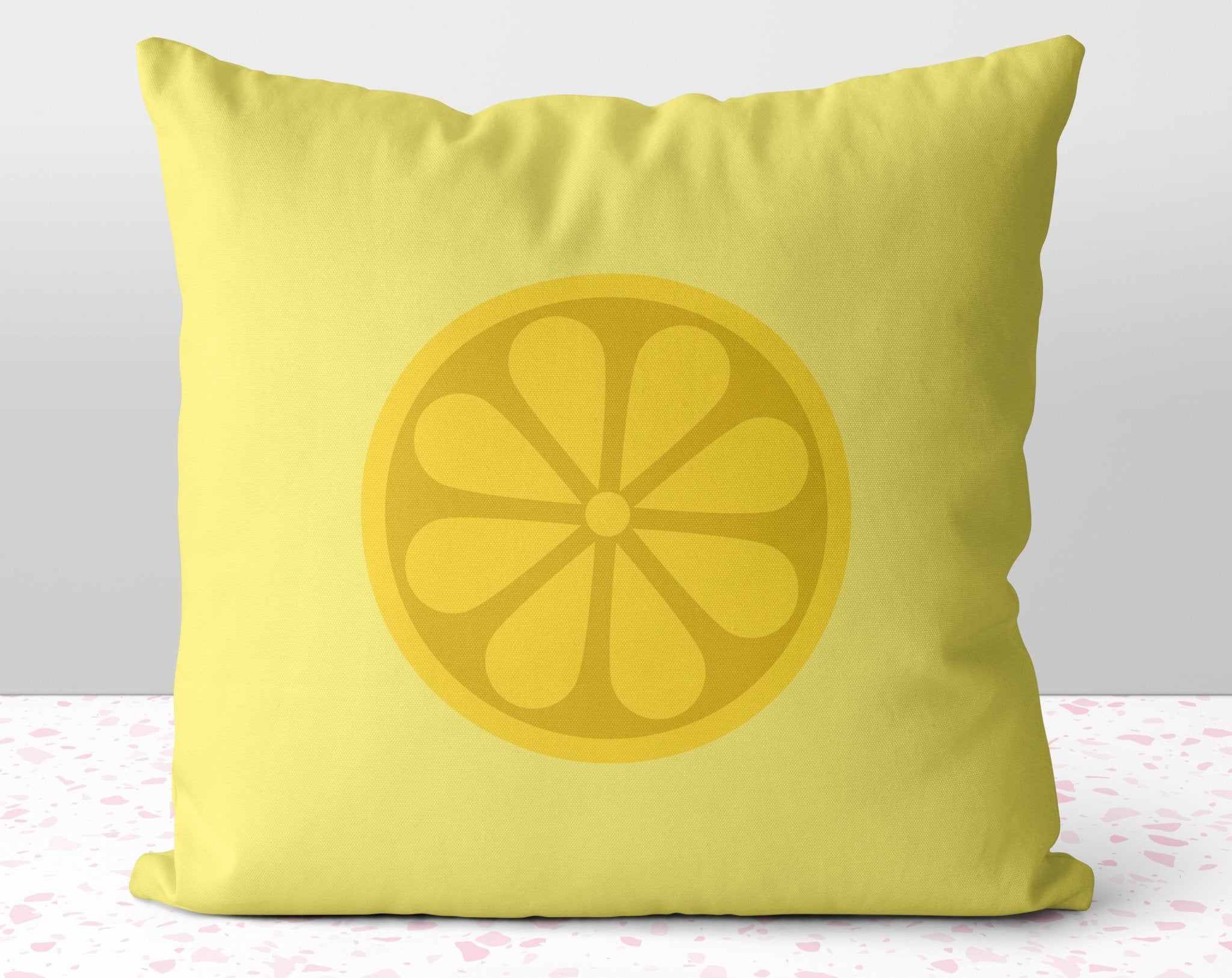 The Mellow Yellow Lemon Square Pillow Cover Throw Cover Cush Potato Pillows