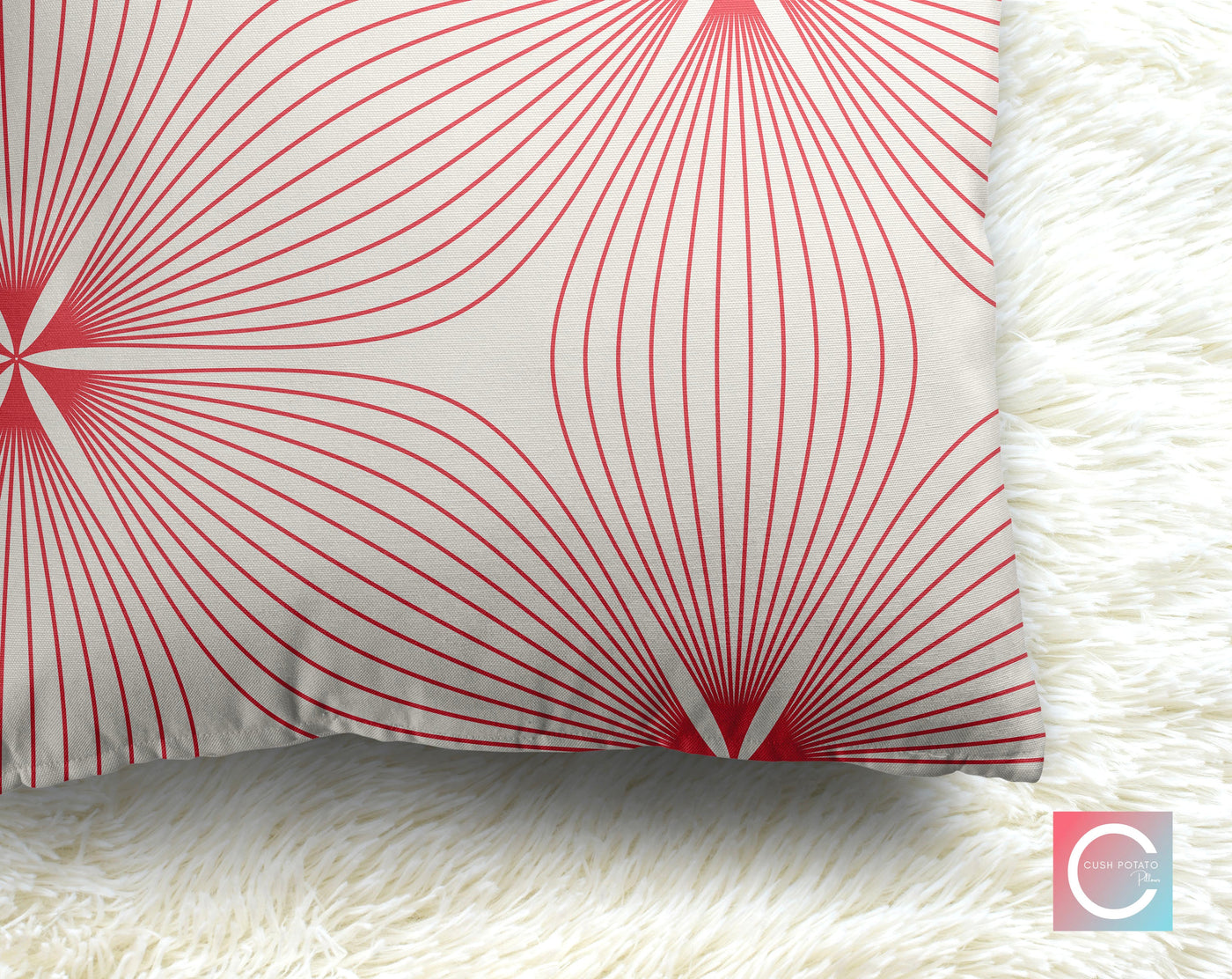 Vista Crimson Red Decorative Pillow Throw Cover - Cush Potato Pillows
